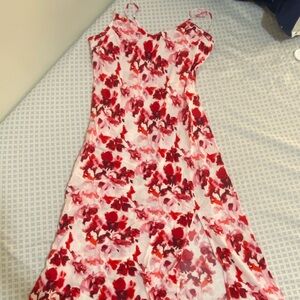 Floral Red and Pink Dress